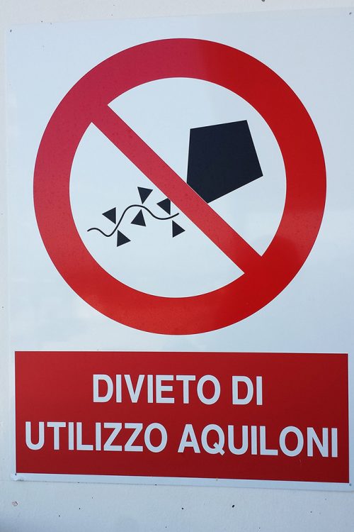 No kite flying allowed