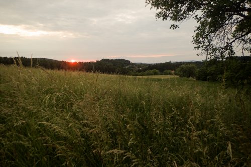 Sunset somewhere near Zlin in Czech Republic.