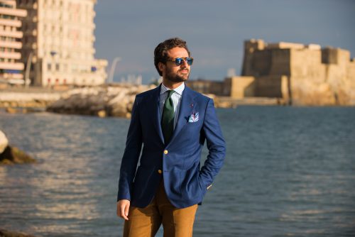 Giorgio Giangiulio in Caracciolo promenade on the Gulf of Naples