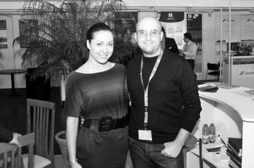 Me and the nice Inna at the Sorrentino stand in Cologne