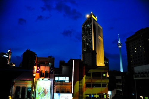 Maybank Numismatic Museum and KL Tower from Chinatown