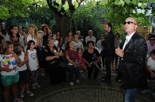 PEPPE DIDONE DURING A MOMENT OF THE SHOW "LA VILLA DELLE BACCANTI"