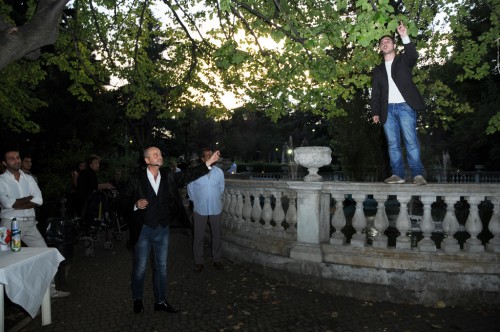 MAURIZIO DI MARCO DURING A MOMENT OF THE SHOW “LA VILLA DELLE BACCANTI”