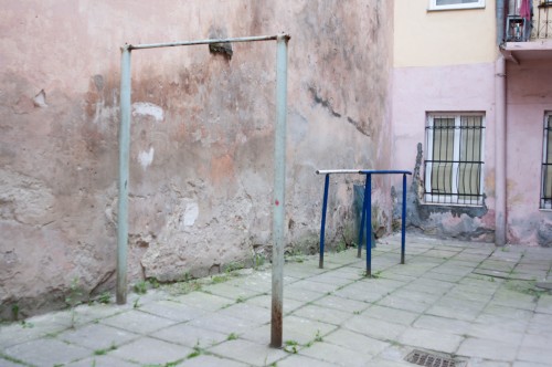 EXERCISE EQUIPMENT AT THE MAIN ENTRANCE