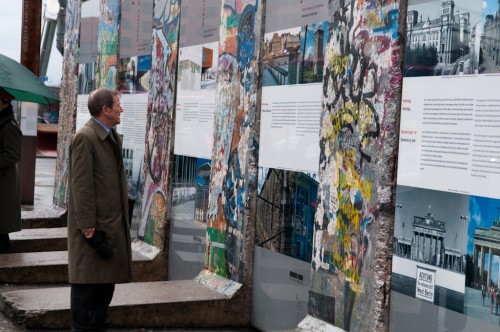 REMAINS OF THE BERLIN WALL IN POTSAMER PLATZ