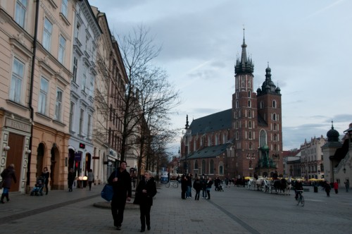 St. Mary's Basilica on Main Market Square in Krakow
