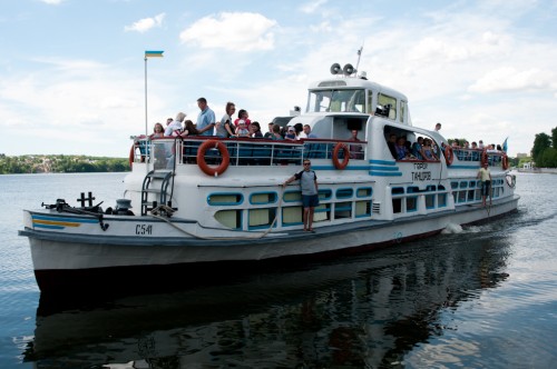 SHIP ON TERNOPIL LAKE