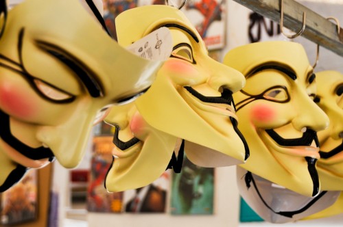 V For Vendetta Masks at Lanciano nel Fumetto
