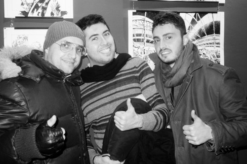 ME, DAVIDE POMPEO AND MARCO DI NARDO AT CIRCOLO DEGLI ARTISTI IN ROME