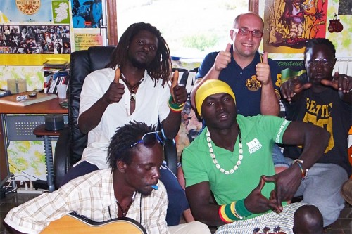 Jamafrica crew and me in Piccirilli's studio