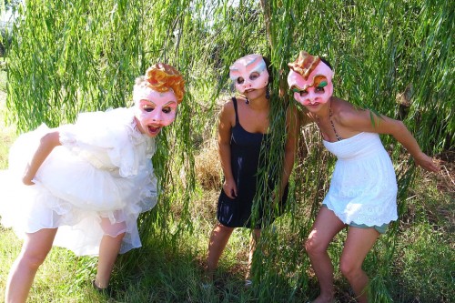 Three theater masks