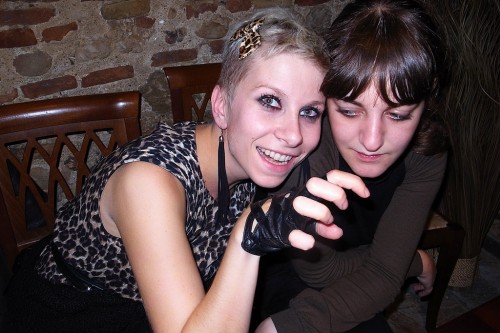 Valeria and Cinzia at Francesca's graduation party