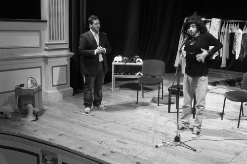 Maurizio Di Marco and Saverio Carinci at "The Scemen Show" in Atessa