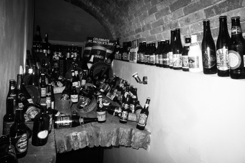 Graveyard of beer bottles at Birreria La Porta