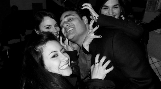 Maham Mehrabi with some fans