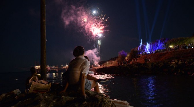 FIREWORKS FOR THE CELEBRATIONS OF THE CHRIST OF THE ABYSS IN VALLEVÒ, ROCCA SAN GIOVANNI