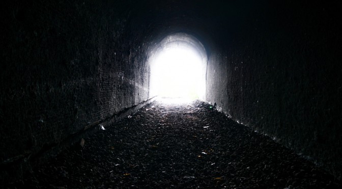 END OF TUNNEL NEAR THE PROMONTORIO DANNUNZIANO
