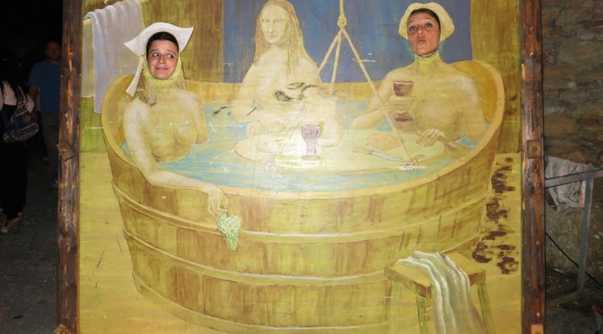 RITA AND VALERIA IN THE MEDIEVAL BATHTUB