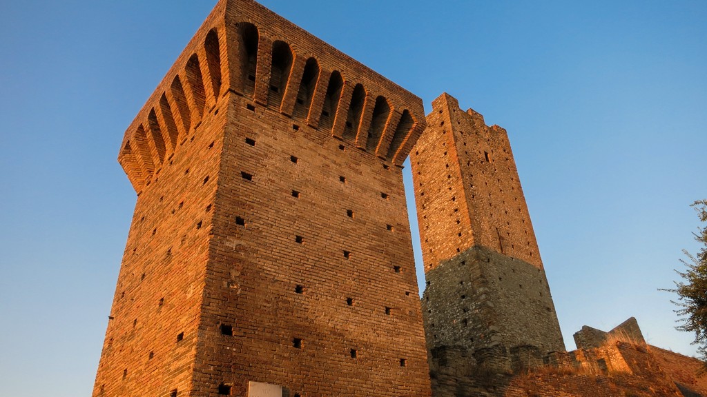 Towers of the Torri Montanare during Golden Hour