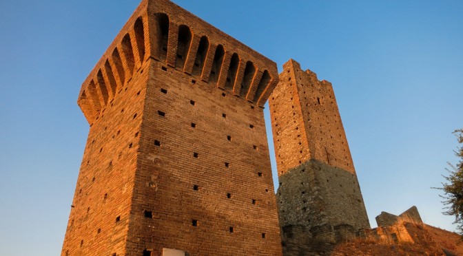 Towers of the Torri Montanare during Golden Hour