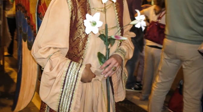 Angel during historical reconstruction of the Mastrogiurato