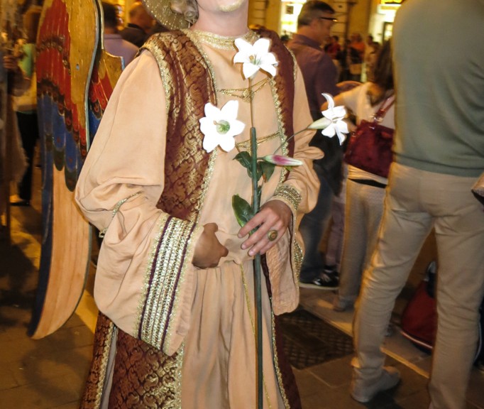 Angel during historical reconstruction of the Mastrogiurato