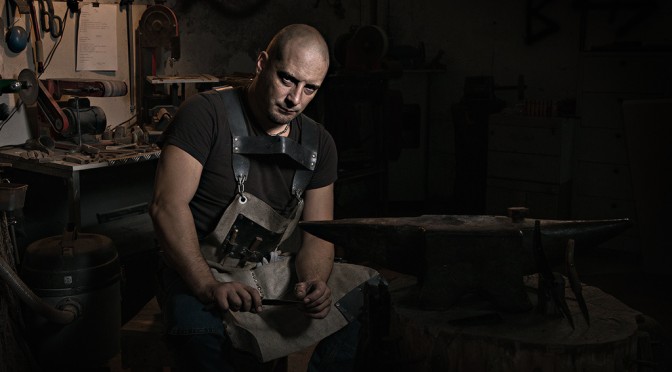 Lorenzo Pasquini Knife Maker shot by me for my personal show