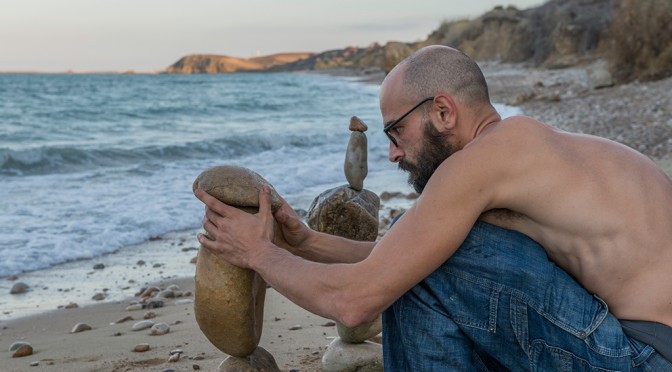 Gaetano De Crecchio and the rock balancing
