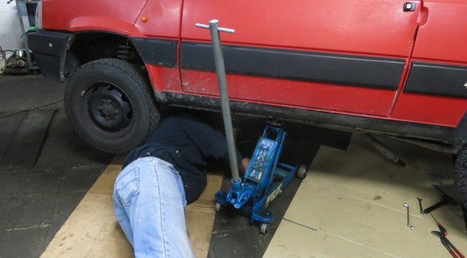 Man under the car