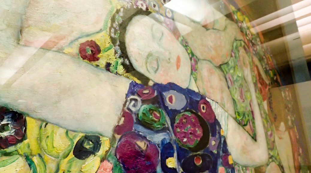 Detail of The Maiden by Klimt, National Gallery Prague