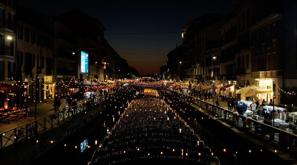 Naviglio Grande at Christmas in Milan