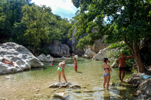 Natural pools in the Sangro River at Villa Santa Maria
