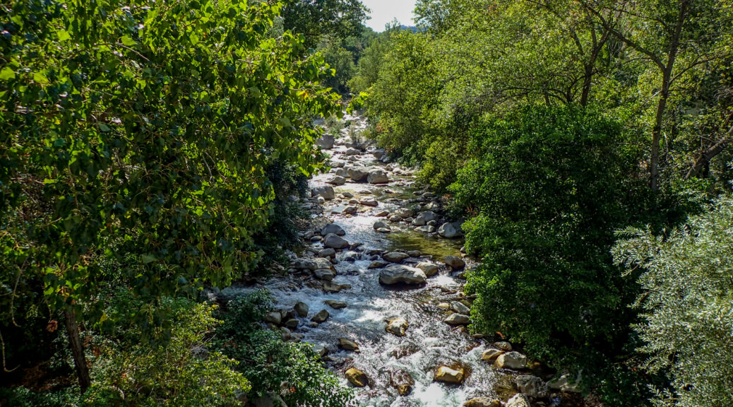 Sangro River viewed from the Villa Santa Maria bridge
