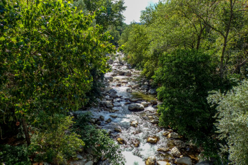 Sangro River viewed from the Villa Santa Maria bridge