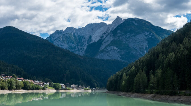 The Santa Caterina Dam seen from a distance