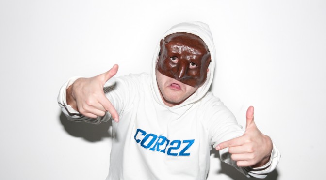 MAURIZIO DI MARCO WEARING THE MASK HE MADE