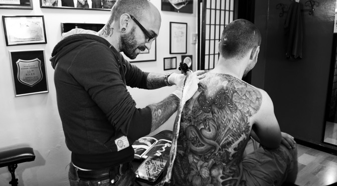 MARCO BIONDI AND A NEW BACK TATTOO
