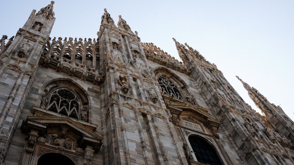 MILAN CATHEDRAL FROM THE BOTTOM