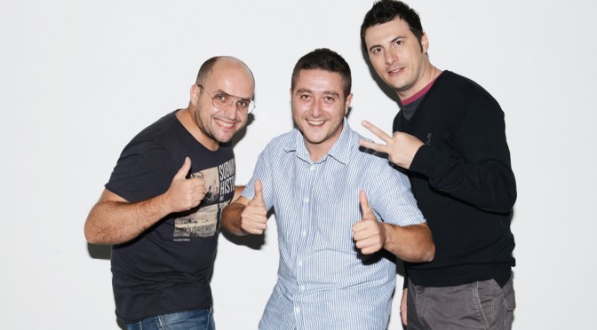 ME, MAURIZIO DI MARCO AND EMILIANO PETRUZZI AT MY STUDIO