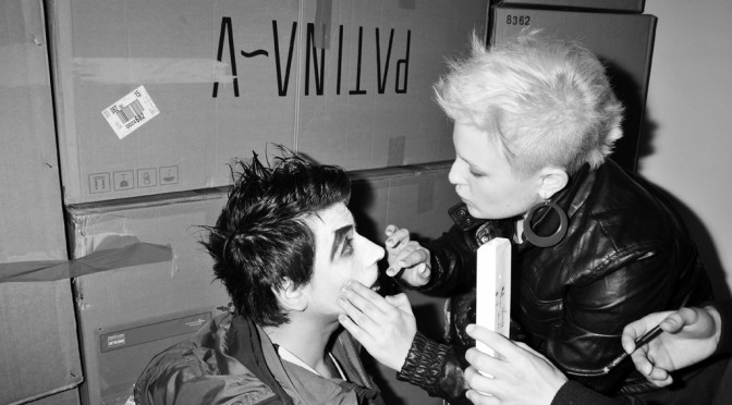 Francesco Di Bucchianico and Martina Spadano before the interviews for their show at LeGaràge