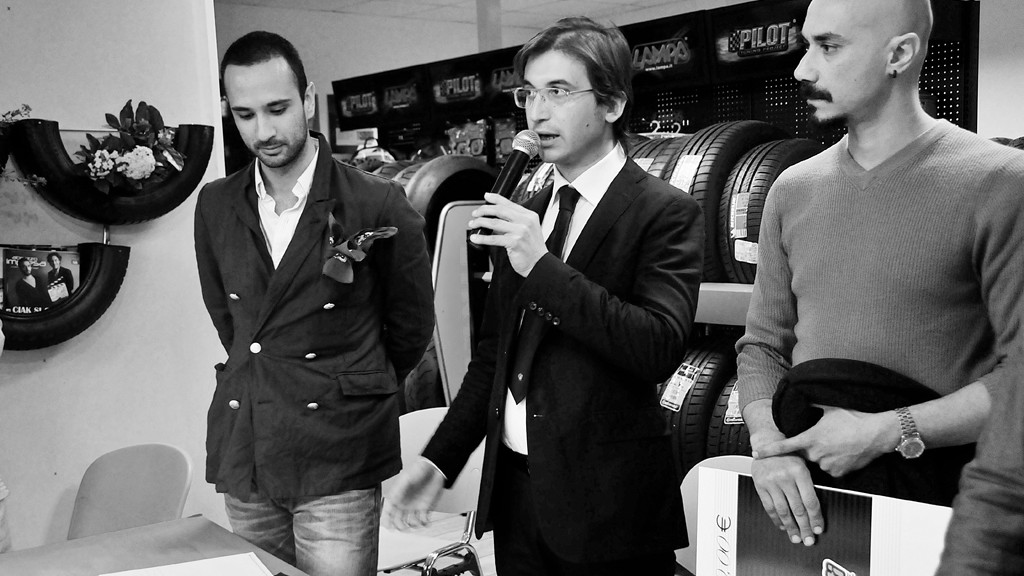 Guglielmo Maio, Giuseppe Mascitti and Nicola Antonelli (Mascitti Creative Contest winner)