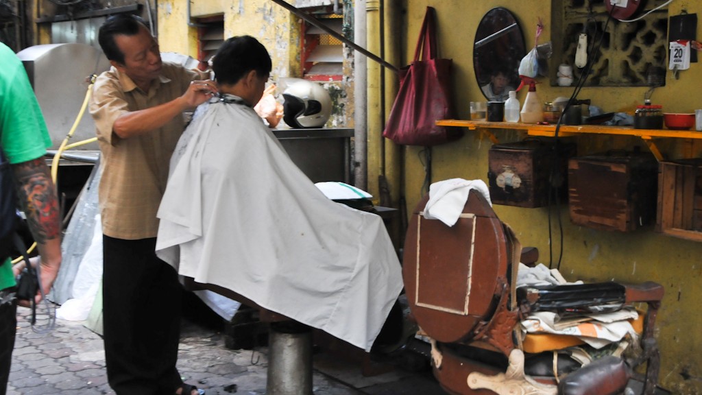 Hairdresser on the street