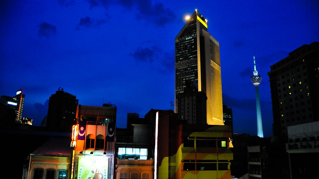 Maybank Numismatic Museum and KL Tower from Chinatown