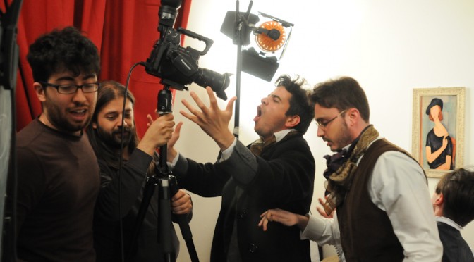 LUCA ROMAGNOLI DURING A SEQUENCE OF AUFF!! VIDEO CLIP