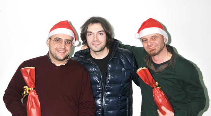 Me, Simone Pancella and Fausto Bomba in our studio