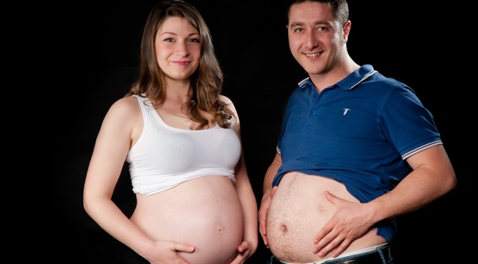 ANNALISA SHU DI LEANDRO, MAURIZIO DI MARCO AND THEIR BELLIES