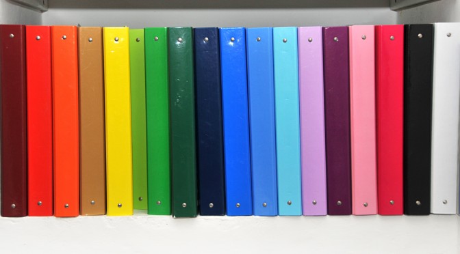 Colored notebooks