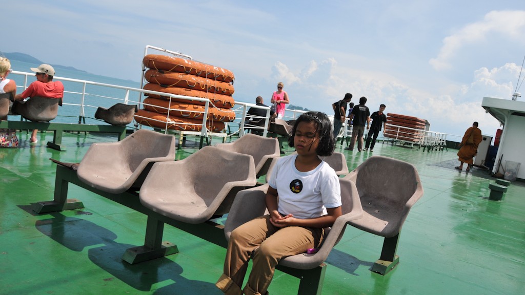 Girl on the ferry deck