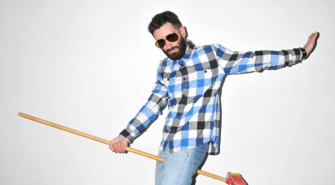 Carmine Iacobitti at my studio with my broom