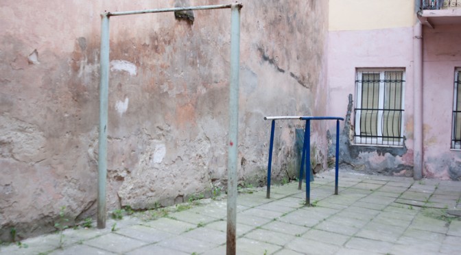 EXERCISE EQUIPMENT AT THE MAIN ENTRANCE